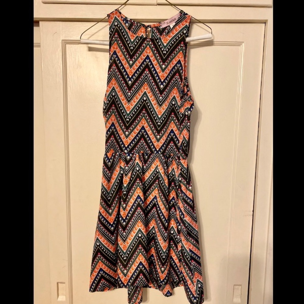 High-low patterned dress